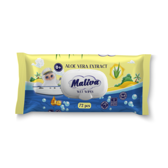 Мокри Кърпи Малива 72бр Алое Вера
