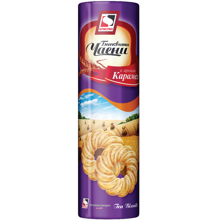 Бисквити Кристал Чаени 150гр Карамел