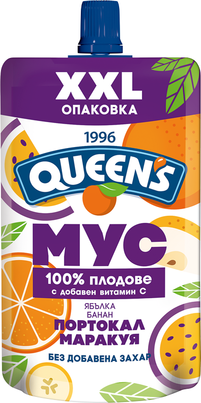 Мус Куинс 200гр Портокал Маракуя