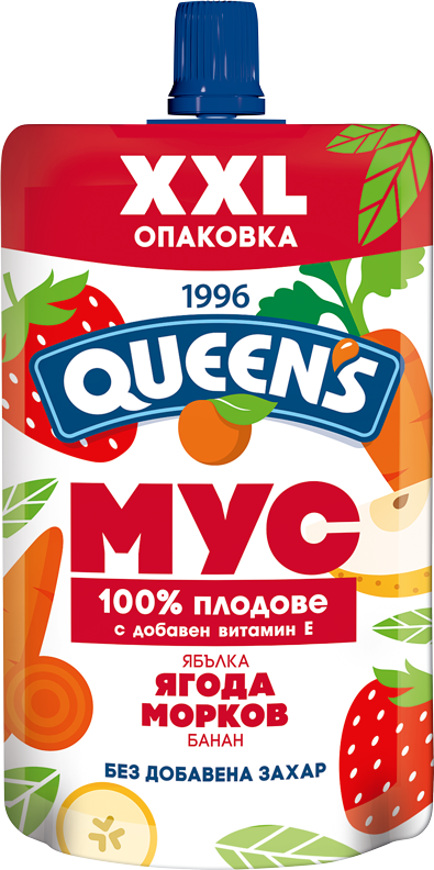 Мус Куинс 200гр Ягода Морков
