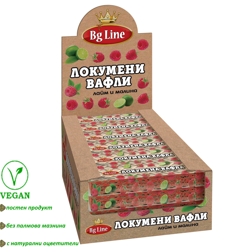 Локумена Вафла Бг Лайн 30гр Малина