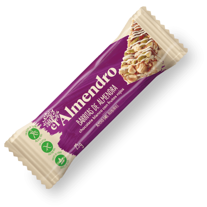 Бадемов Бар Елалмендо 25гр Бял Шоколад Горски Плод