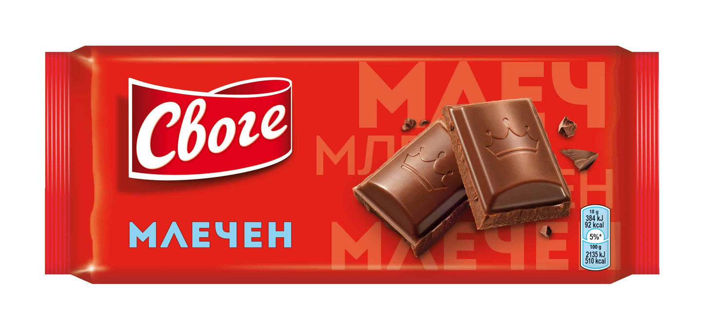 Шоколад Своге 80гр Млечен