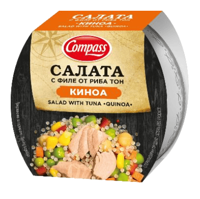 Салата Компас 160гр Филе Риба Тон Киноа