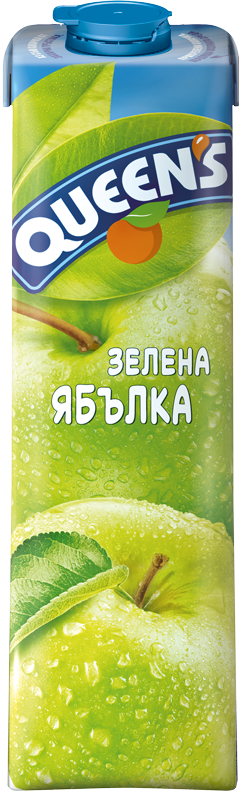 Натурален Сок Куинс 1Л Зелена Ябълка