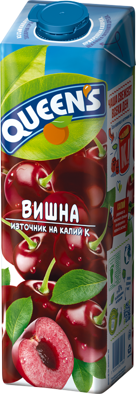 Натурален Сок Куинс 1Л Вишна