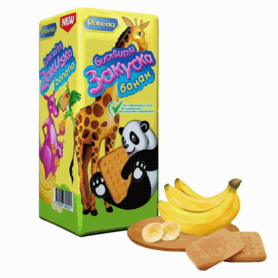 Бисквити Закуска 225гр Банан
