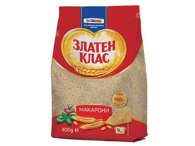 Макарони Златен Клас 400гр Звездички