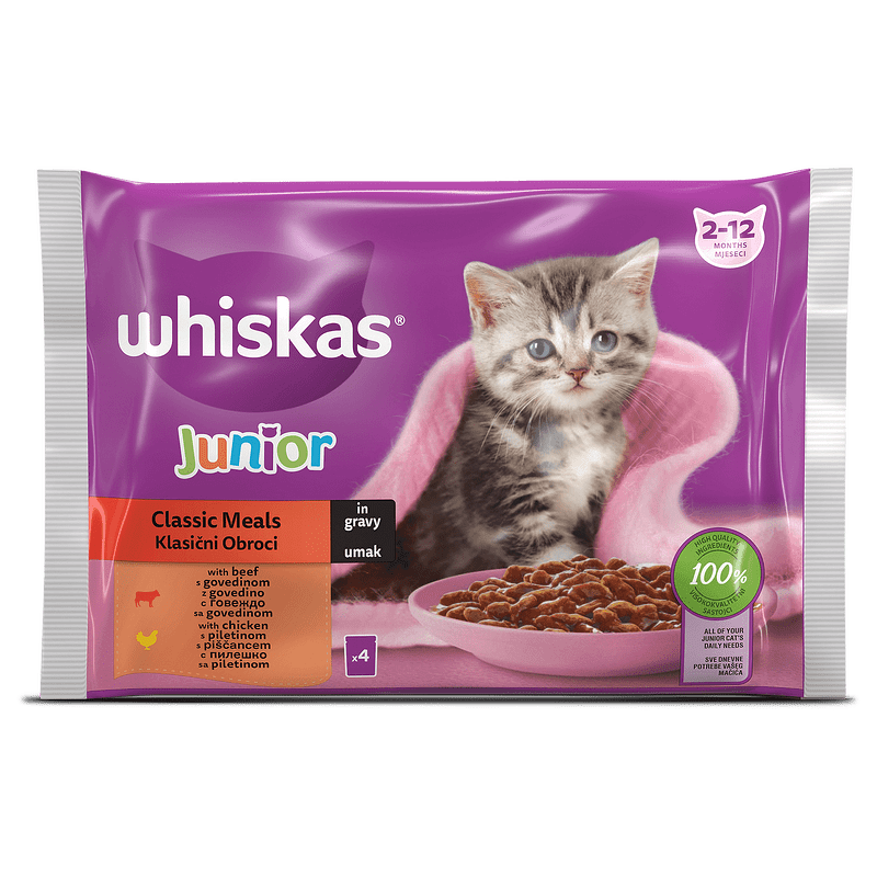 Пауч Уискас 4Х85гр Junior Детски