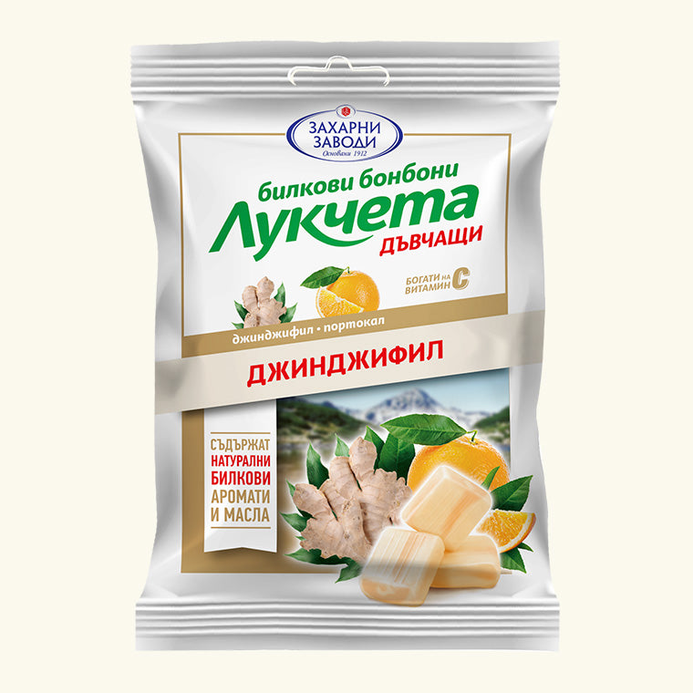 Дропс Лукчета 75гр Джинджифил Дъвчащи