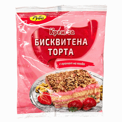 Крем Бисквитена Торта Рубо 60гр Ягода