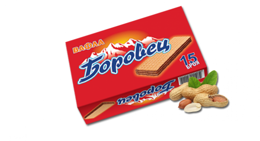 Вафли Боровец 480гр 21бр Фъстък