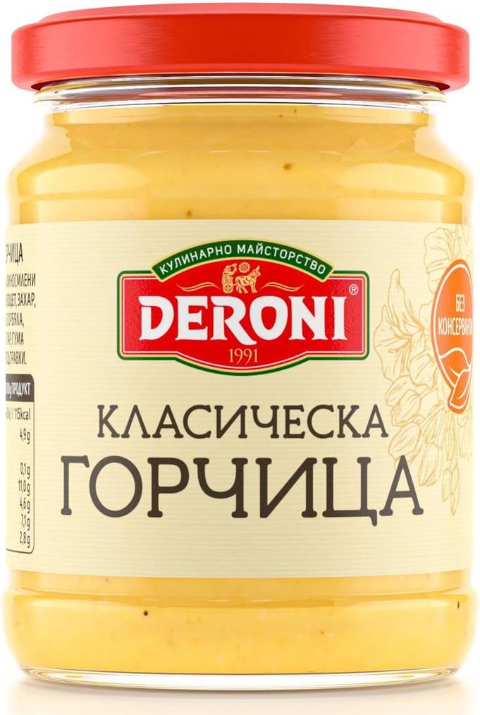 Горчица Дерони 200гр Класик Люта