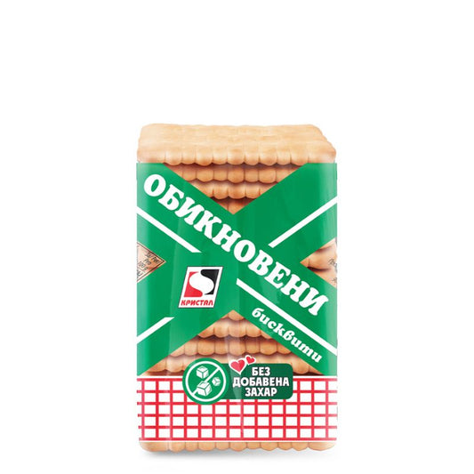 Бисквити Кристал 130гр без Захар Обикновени