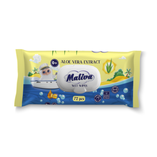 Мокри Кърпи Малива 72бр Алое Вера