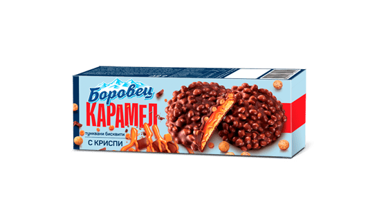 Бисквити Боровец 180гр Карамел Криспи