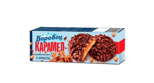 Бисквити Боровец 180гр Карамел Криспи