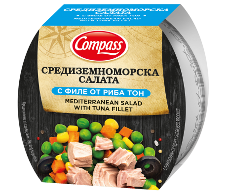 Салата Компас 160гр Филе Риба Тон  Средиземноморска