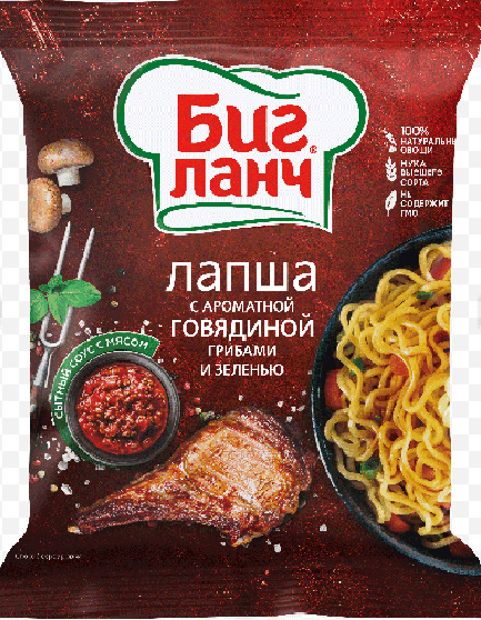Нудли Биг Ланч 75гр Говеждо