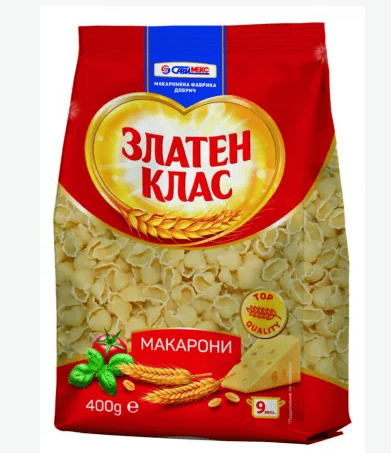 Макарони Златен Клас 400гр Миди Големи