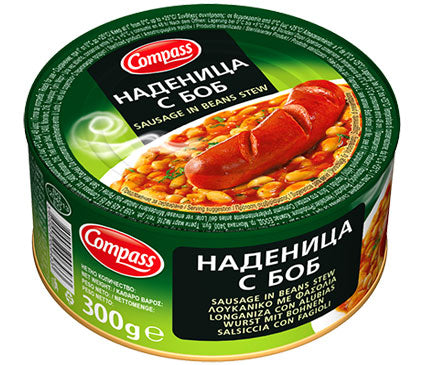 Наденица С Боб Компас 300Г