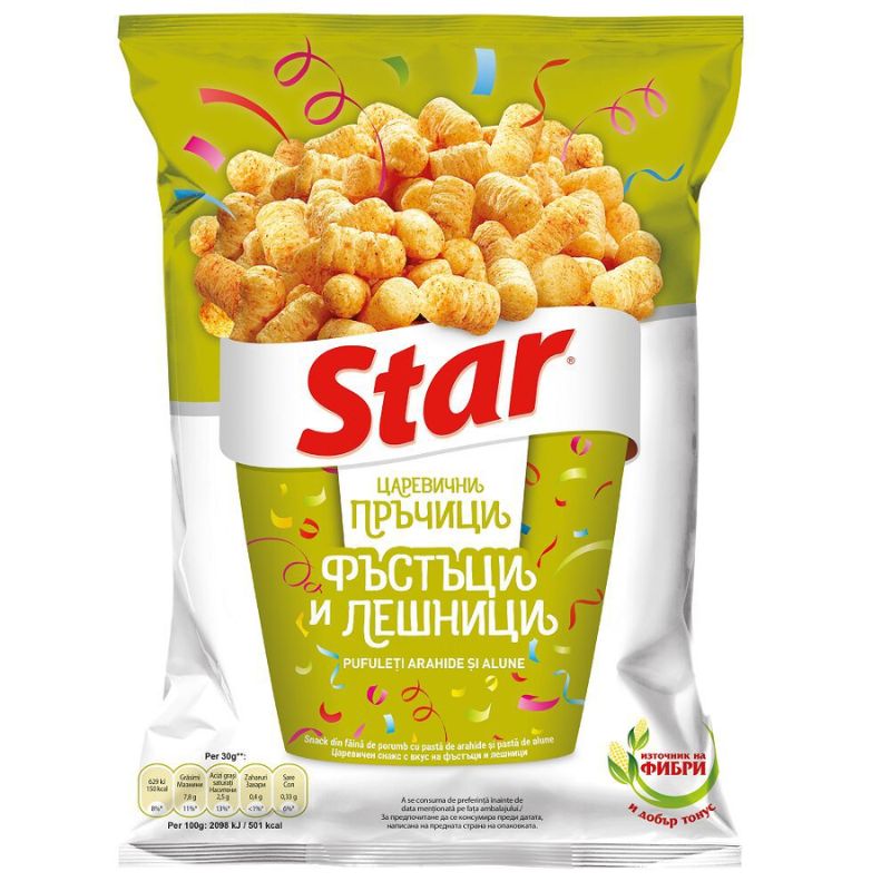 Стар Снакс 80гр Фъстък и Лешник