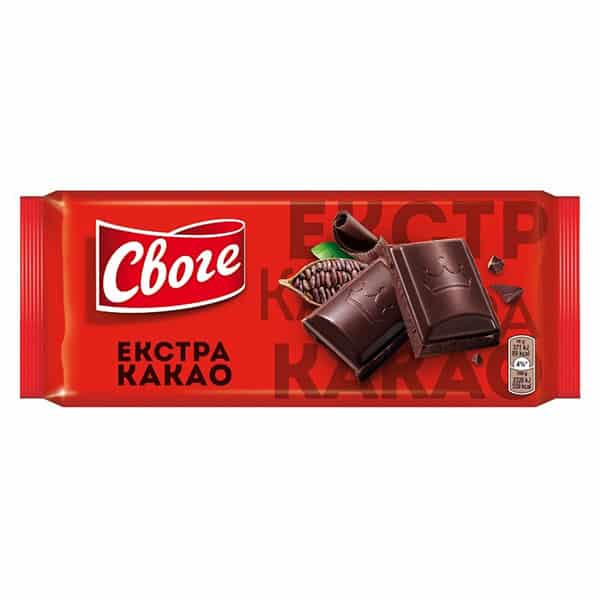 Шоколад Своге 80гр Екстра Какао