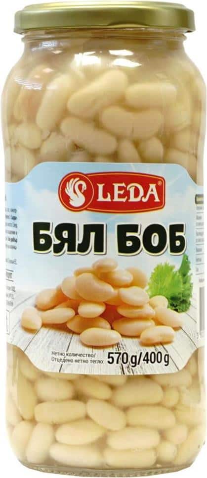 Боб Леда 570гр Бял Варен Буркан