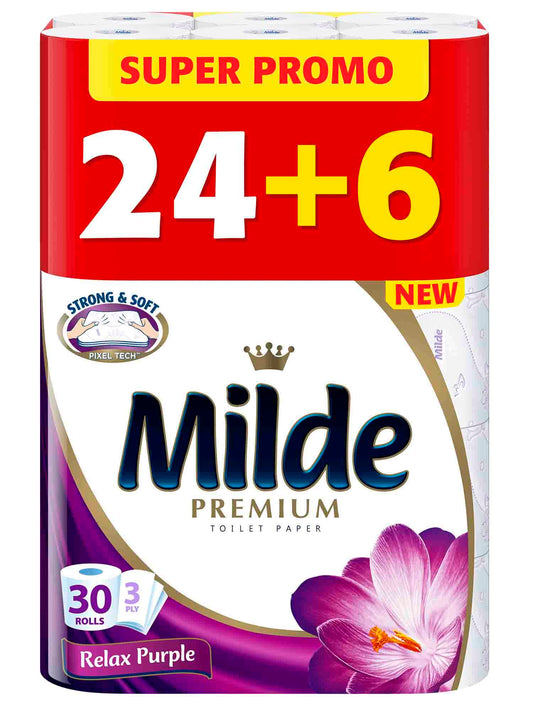 Тоалетна Хартия Милде 24+6бр