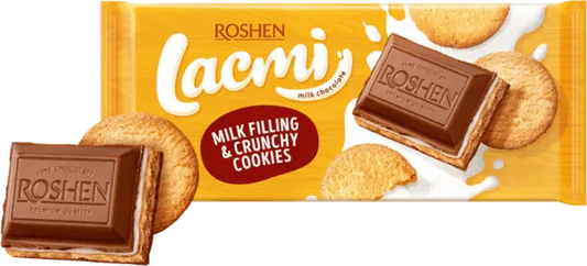 Шоколад Лакми 90гр Млечен С Бисквитка Рошен