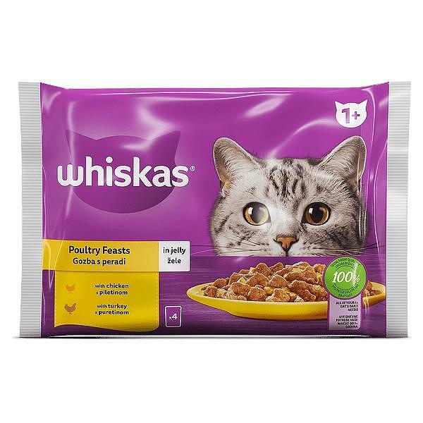 Пауч Уискас 4Х85гр Пилешко
