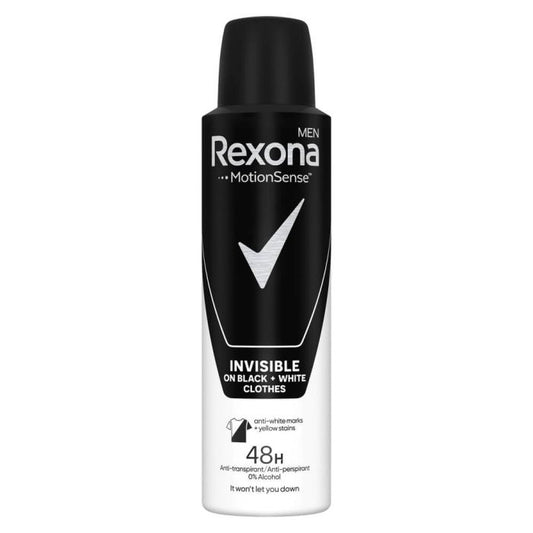 Деодорант Рексона 150мл men invisible black white