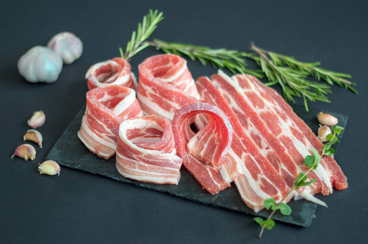 Свински Бекон Метика / 1Тарелка ~1 Кг/ Нарязан Ленти