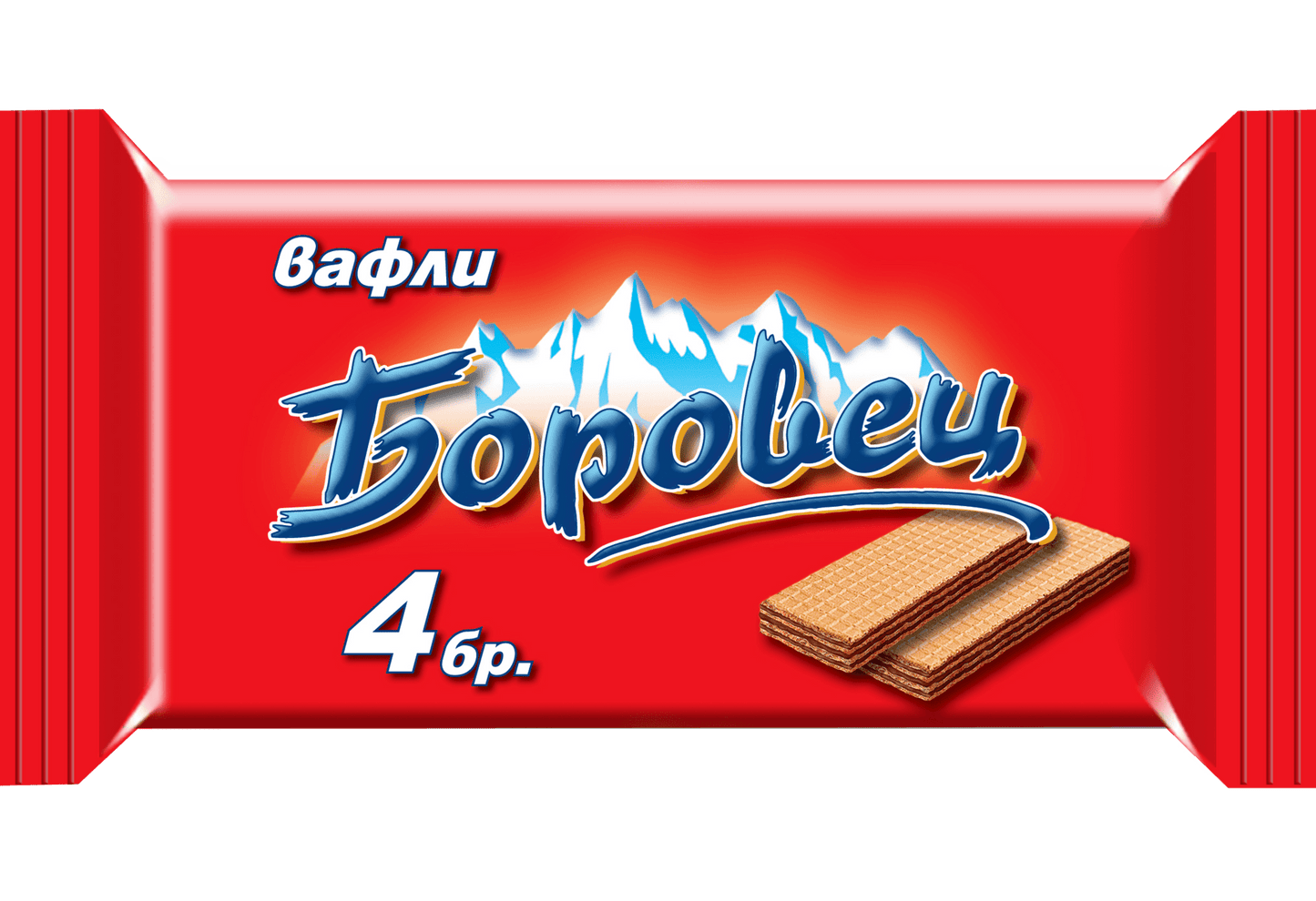 Вафли Боровец 4бр 120гр Обикновена Вафла Ов