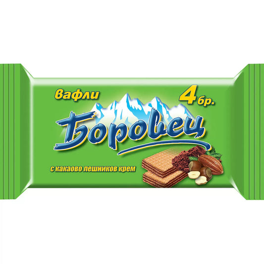 Вафли Боровец 4бр 120гр Обикновена Вафла Ов Зелена Лешник