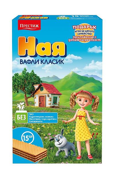 Вафли Ная 350гр 15бр Обикновени Класик