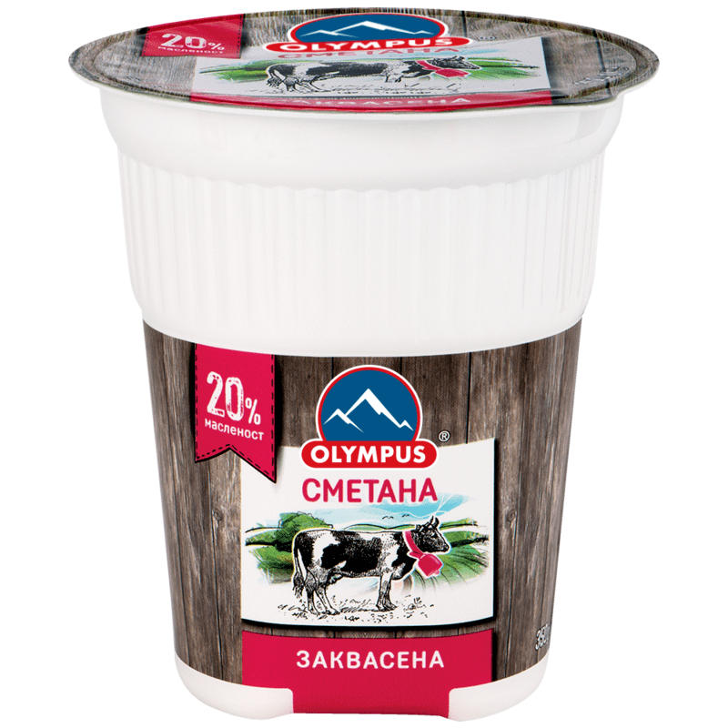 Сметана Олимпус 350гр 20% Заквасена